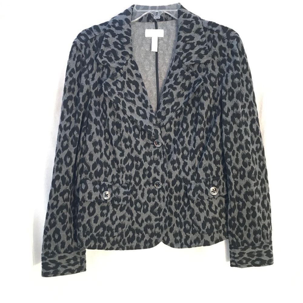 Sparkly animal print jacket